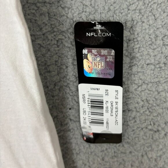 NFL Arizona Cardinals Youth Short Sleeve T-Shirt White Extra Large( 18-20) NWT's - Picture 5 of 8